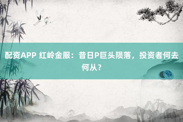 配資APP 紅嶺金服：昔日P巨頭隕落，投資者何去何從？